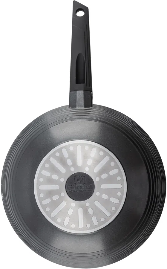 Сковорода ВОК (WOK) Rondell Kontur RDA-1489 круглая 28см покрытие: Xylan Plus ручка несъемная (с крышкой) графитовый