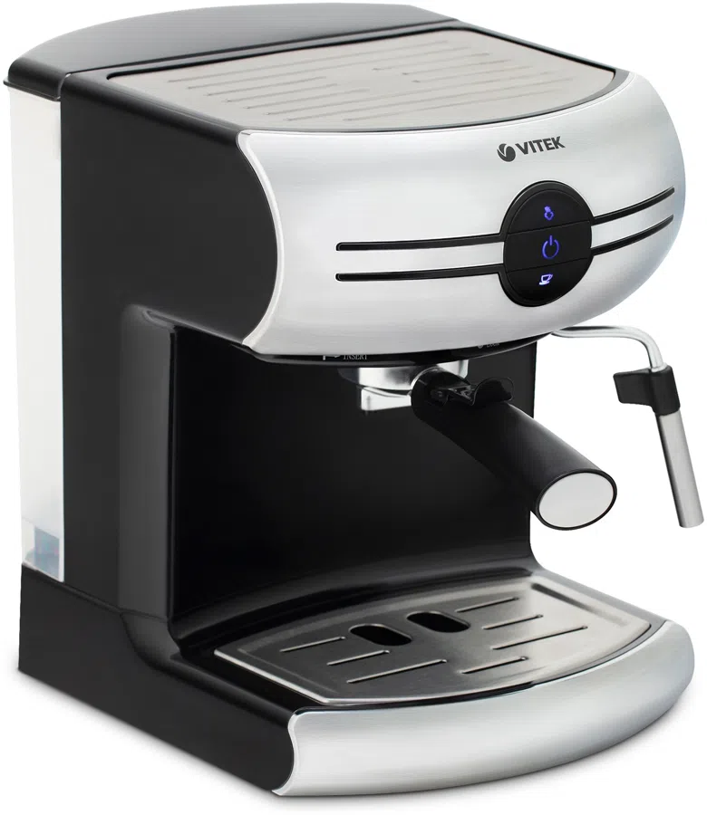 Кофеварка рожковая Vitek VT-1507 1050Вт серебристый