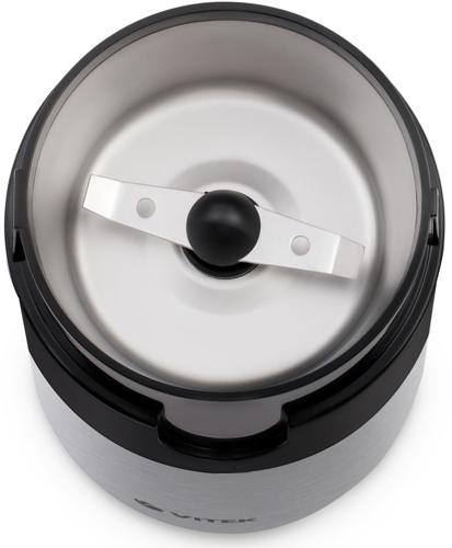 Кофемолка Vitek VT-1540 120Вт сист.помол.:ротац.нож вместим.:40гр серебристый