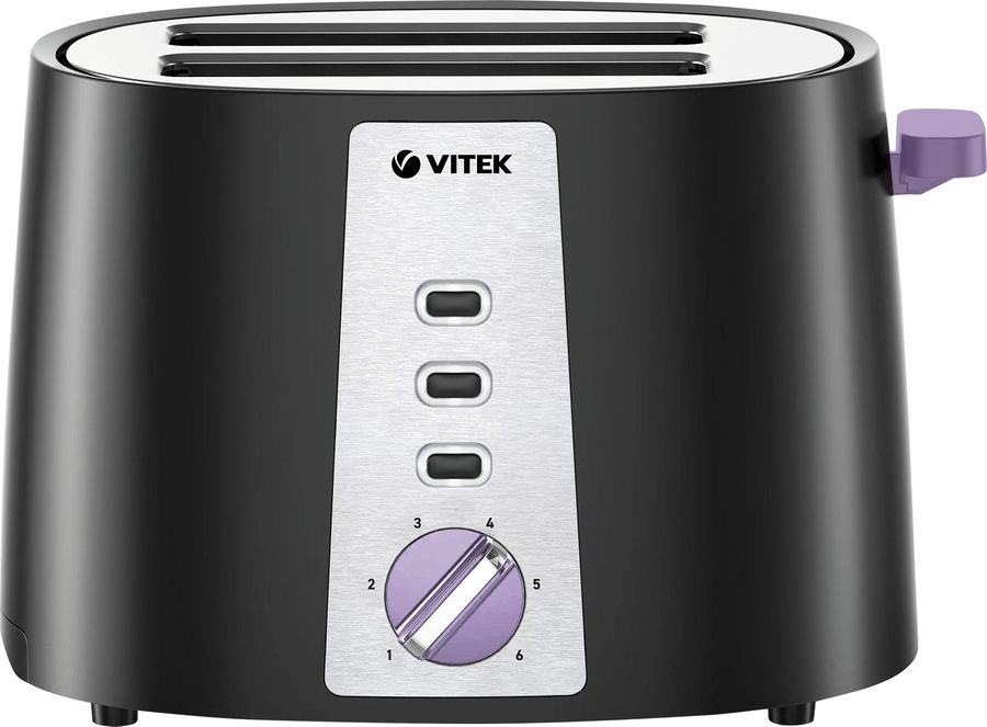 Тостер Vitek Prive VT-1572 700Вт черный/сиреневый