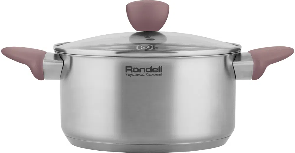 Кастрюля Rondell Bueno RDS-1588 4.8л. d=24см (с крышкой) стальной