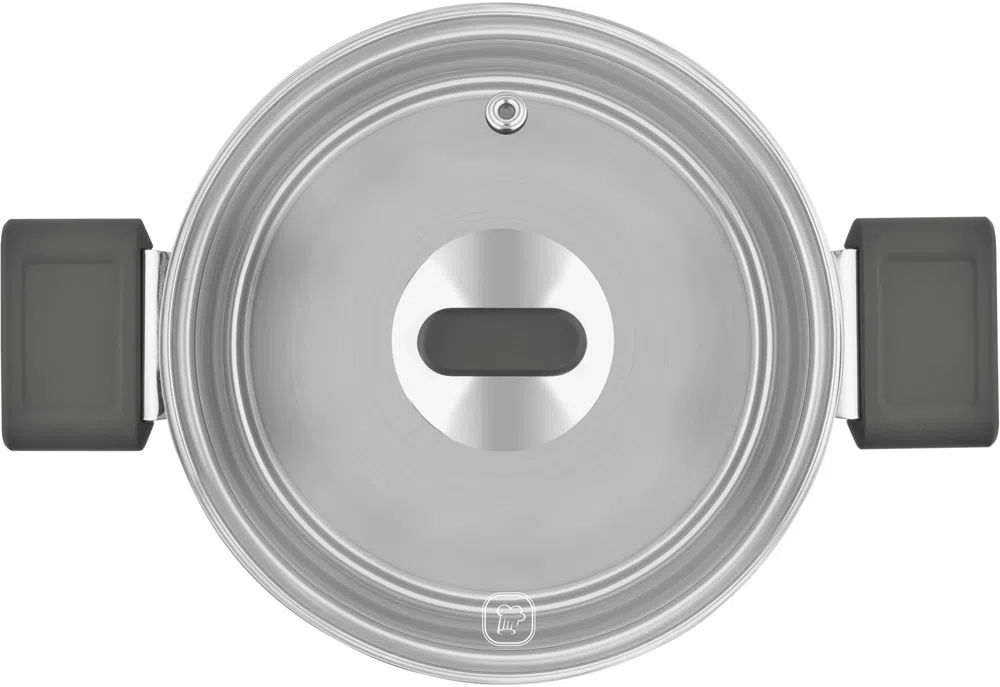 Кастрюля Rondell Quadro RDS-1596 3.1л. d=20см (с крышкой) стальной