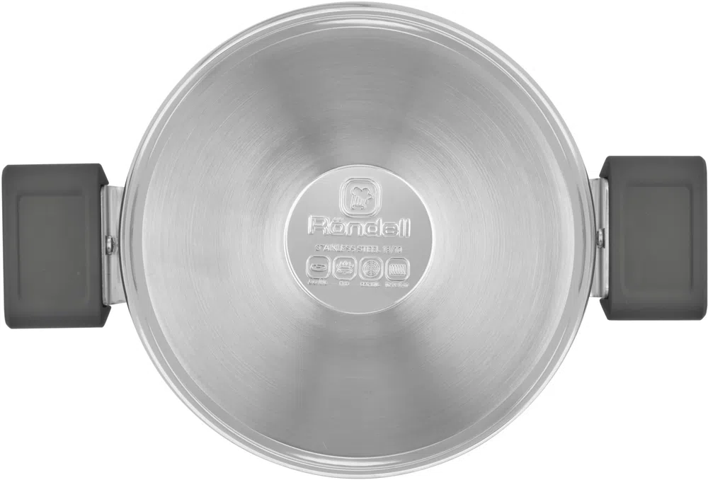 Кастрюля Rondell Quadro RDS-1597 5.1л. d=24см (с крышкой) стальной