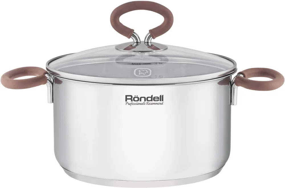 Кастрюля Rondell Etery RDS-1599 3.1л. d=20см (с крышкой) стальной
