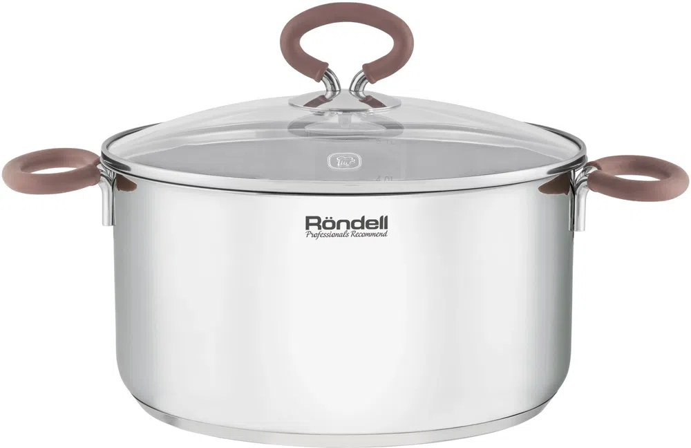 Кастрюля Rondell Etery RDS-1600 5.1л. d=24см (с крышкой) стальной