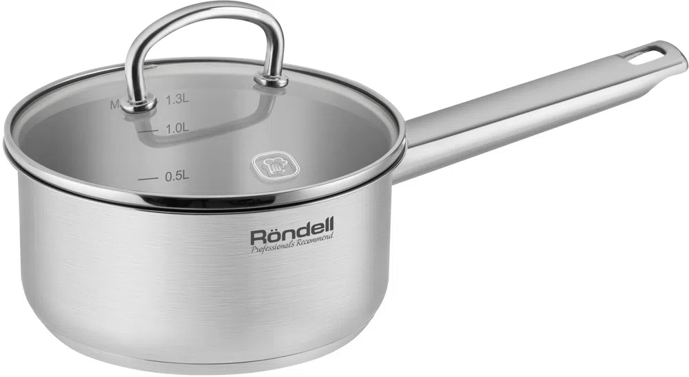 Ковш Rondell Solo RDS-1601 1.3л. d=16см (с крышкой) стальной