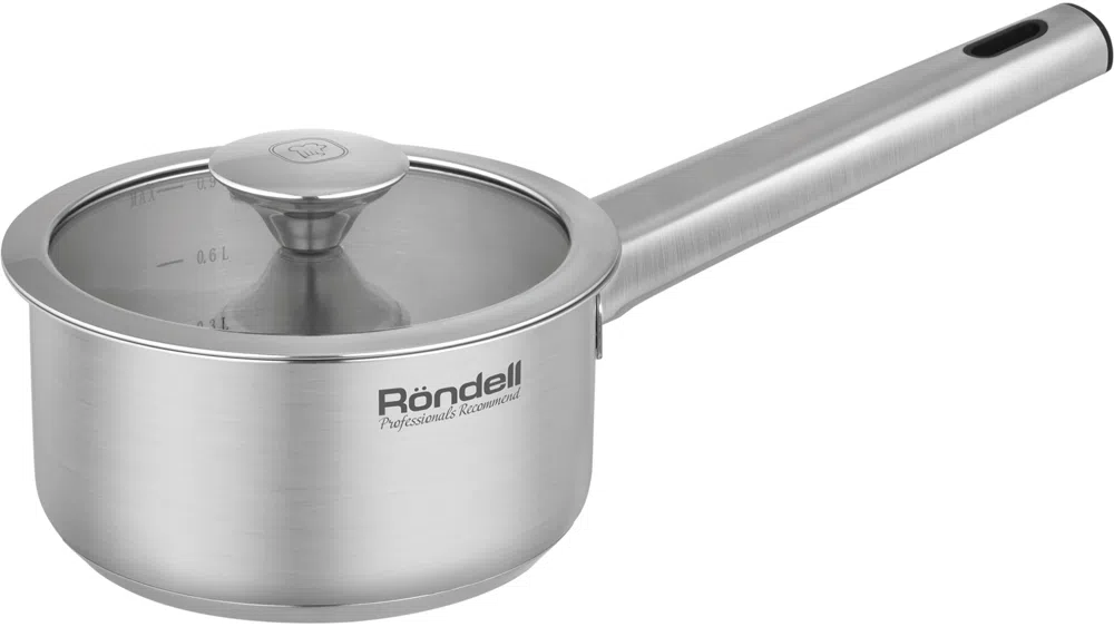 Ковш Rondell Modern RDS-1745 0.9л. d=14см (с крышкой) стальной