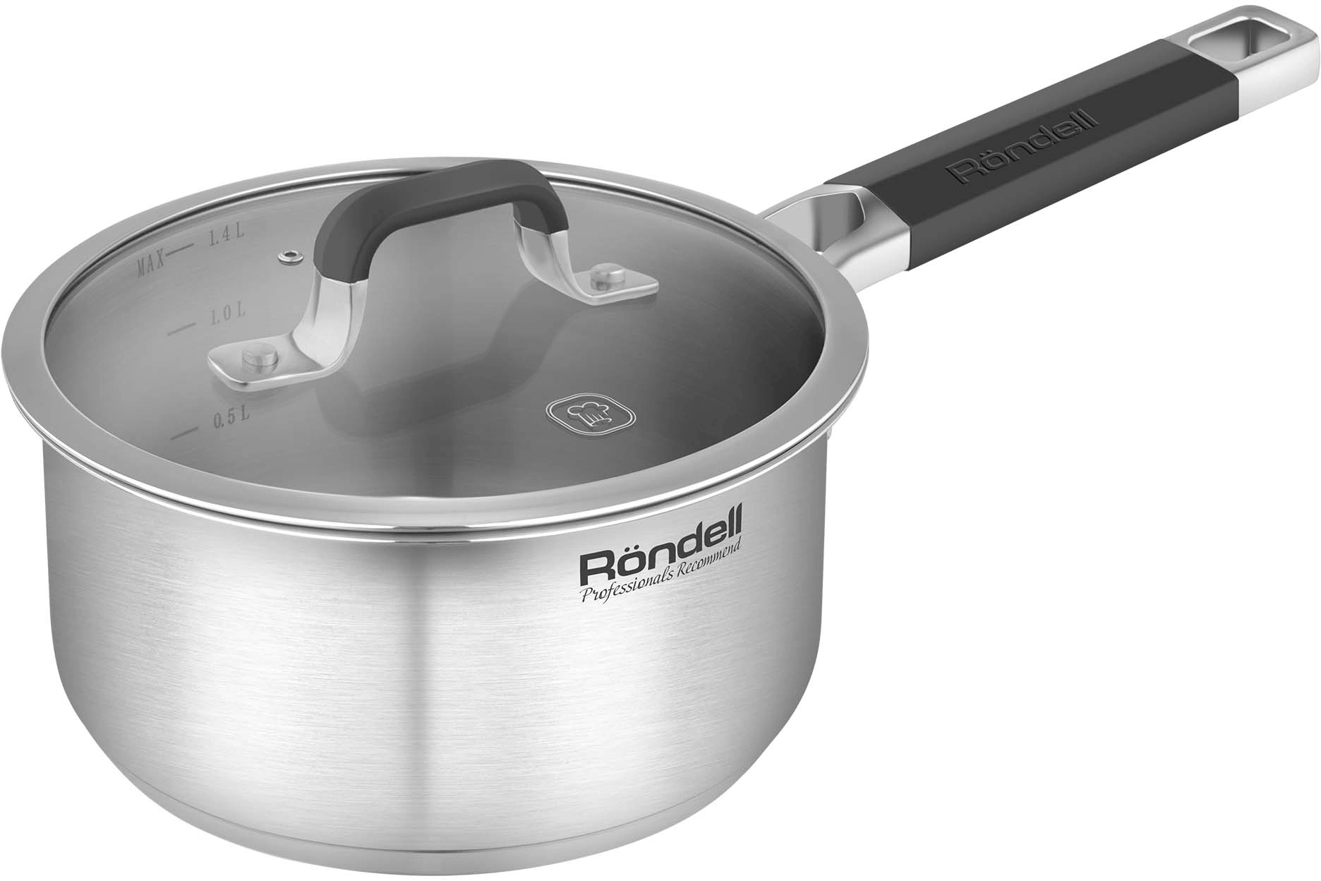 Ковш Rondell Stolz RDS-1751 1.4л. d=16см (с крышкой) стальной