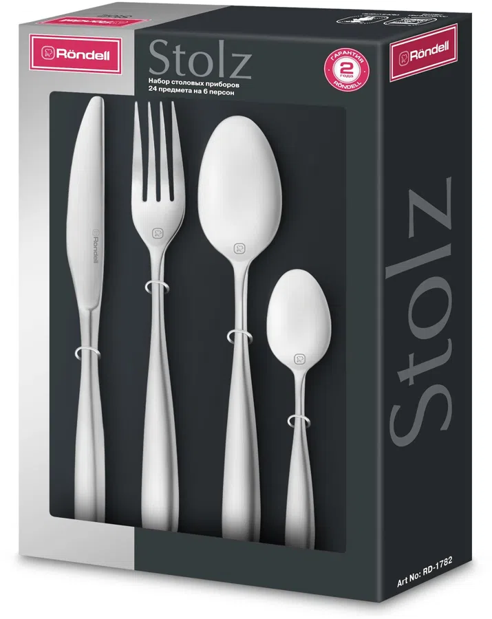 Набор столовых приборов Rondell Stolz RD-1782 набор из 24предм. стальной