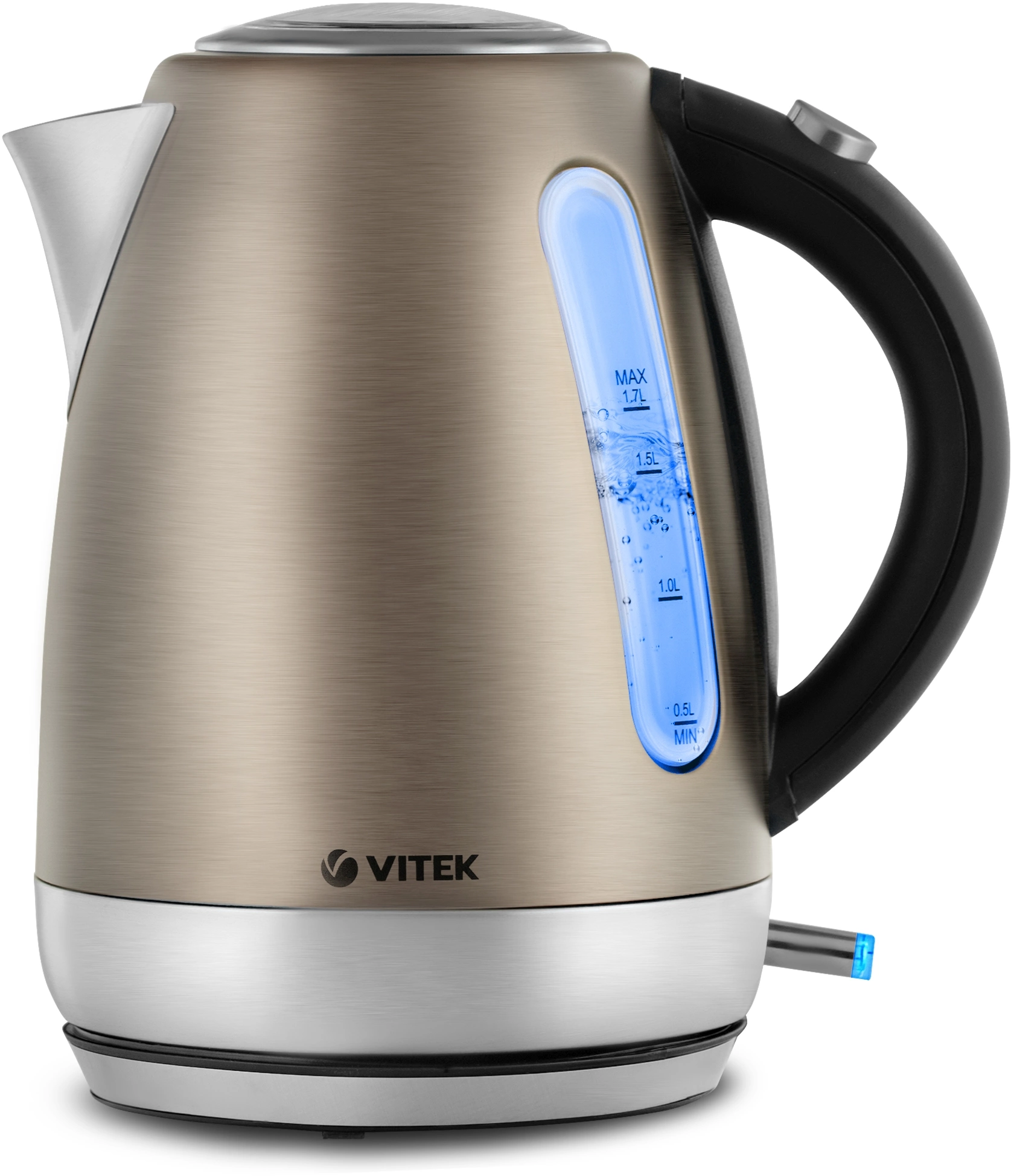 Чайник электрический Vitek VT-7025 1.7л. 2100Вт сталь корпус: металл/пластик