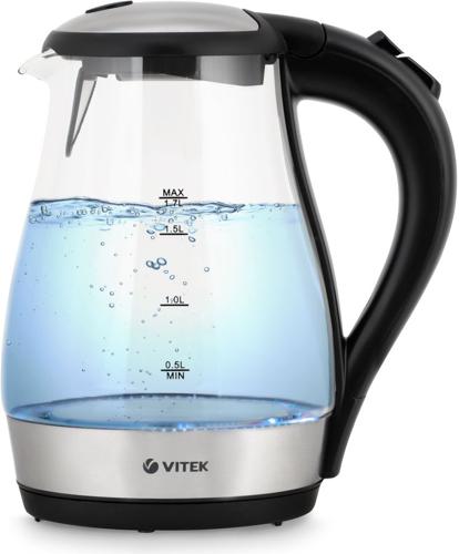 Чайник электрический Vitek VT-7085 1.7л. 2200Вт прозрачный корпус: стекло