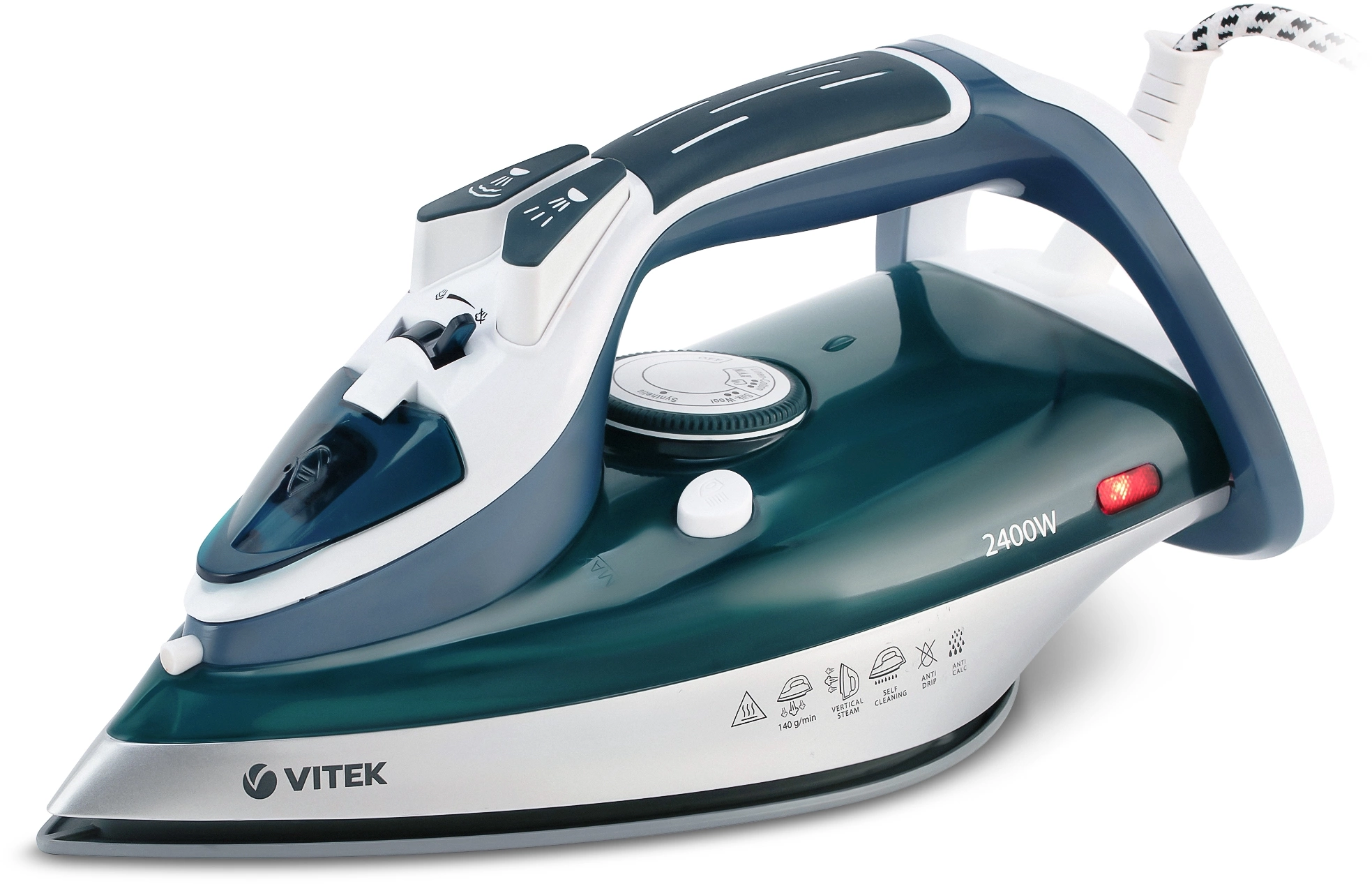 Утюг Vitek VT-8306 2400Вт белый/зеленый