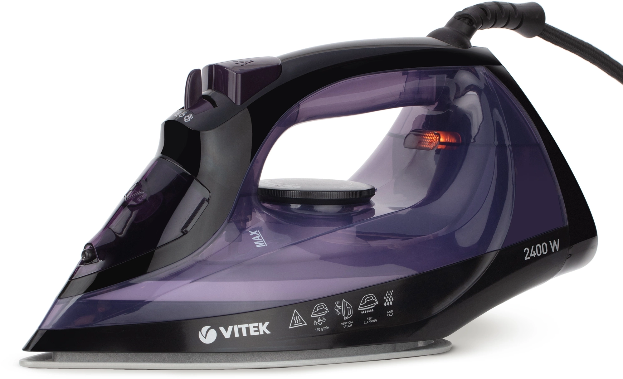 Утюг Vitek VT-8316 2400Вт черный/фиолетовый