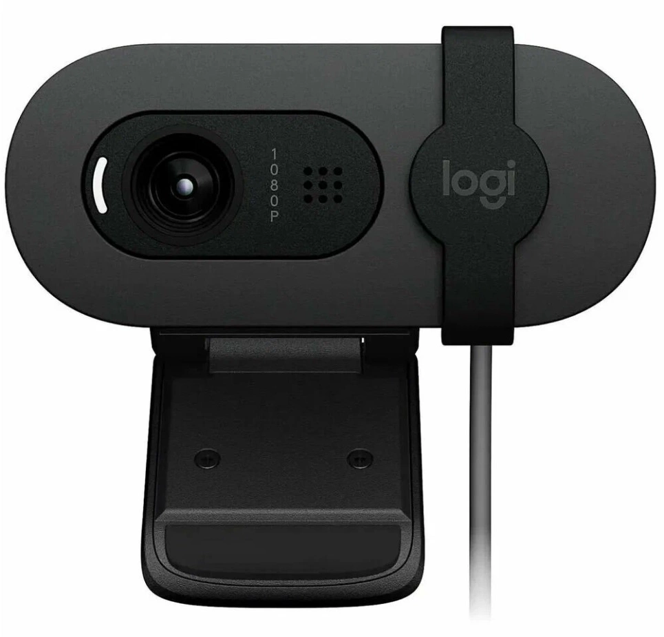 Камера Web Logitech Brio 105 графитовый 2Mpix (1920x1080) USB2.0 с микрофоном для ноутбука (960-001590)