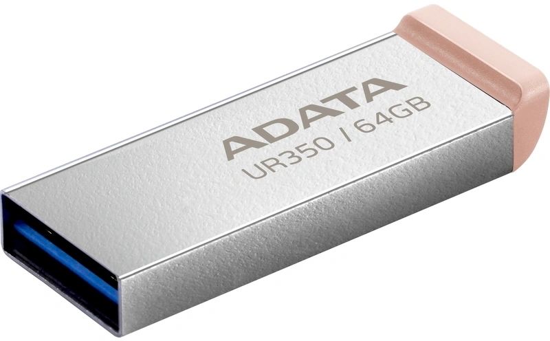 Флеш Диск A-Data 64GB UR350 UR350-64G-RSR/BG USB3.2 серебристый/коричневый