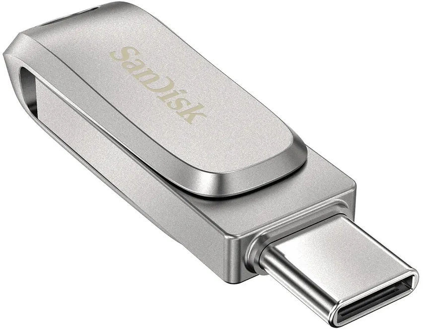 Флеш Диск Sandisk 1TB Ultra Dual Drive Luxe SDDDC4-1T00-G46 USB3.1 серебристый