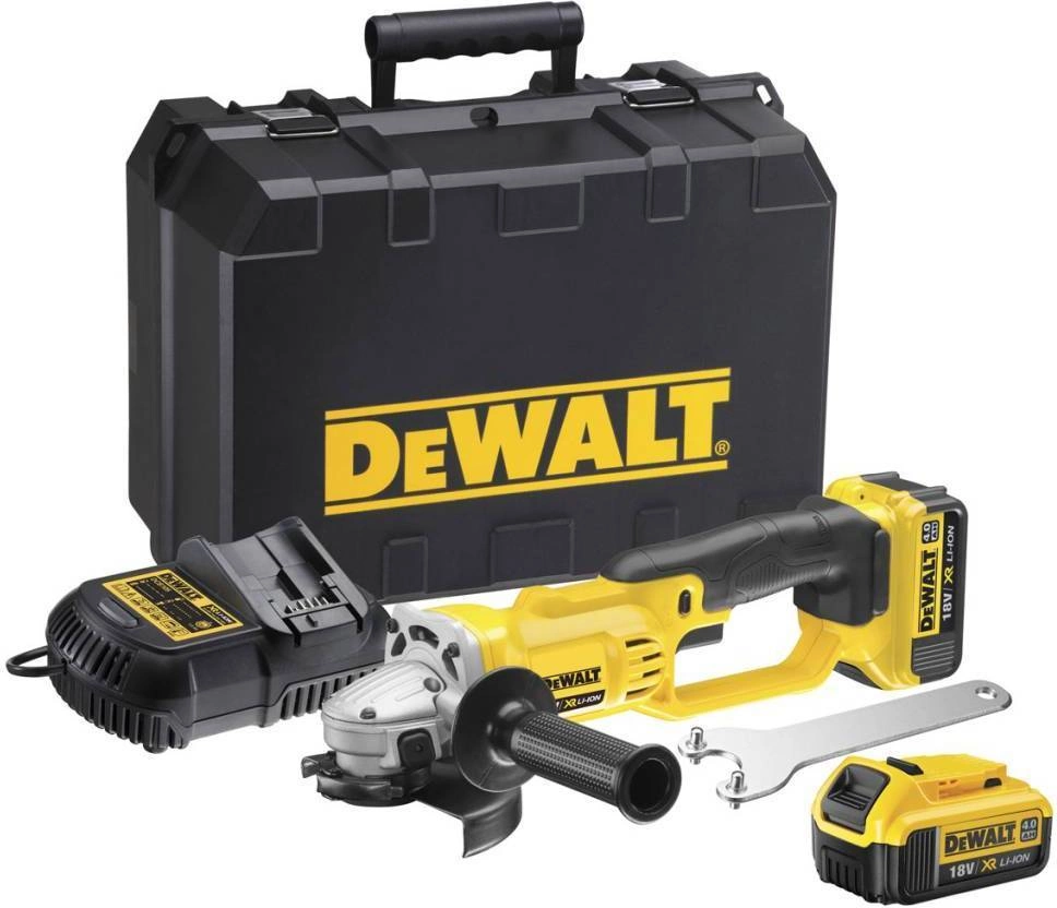 Углошлифовальная машина DeWalt DCG412M2-QW 405Вт 7000об/мин рез.шпин.:M14 d=125мм жестк.кейс