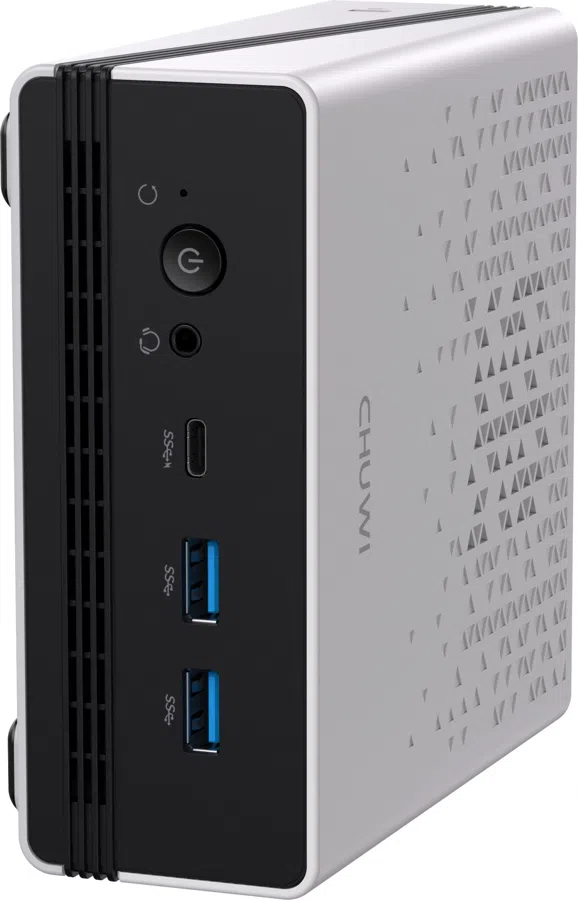 ПК Мини Chuwi UBox Ryzen 5 6600H (3.3) 16Gb SSD512Gb 660M Windows 11 Pro 2x2.5GbitEth WiFi BT 90W белый/черный