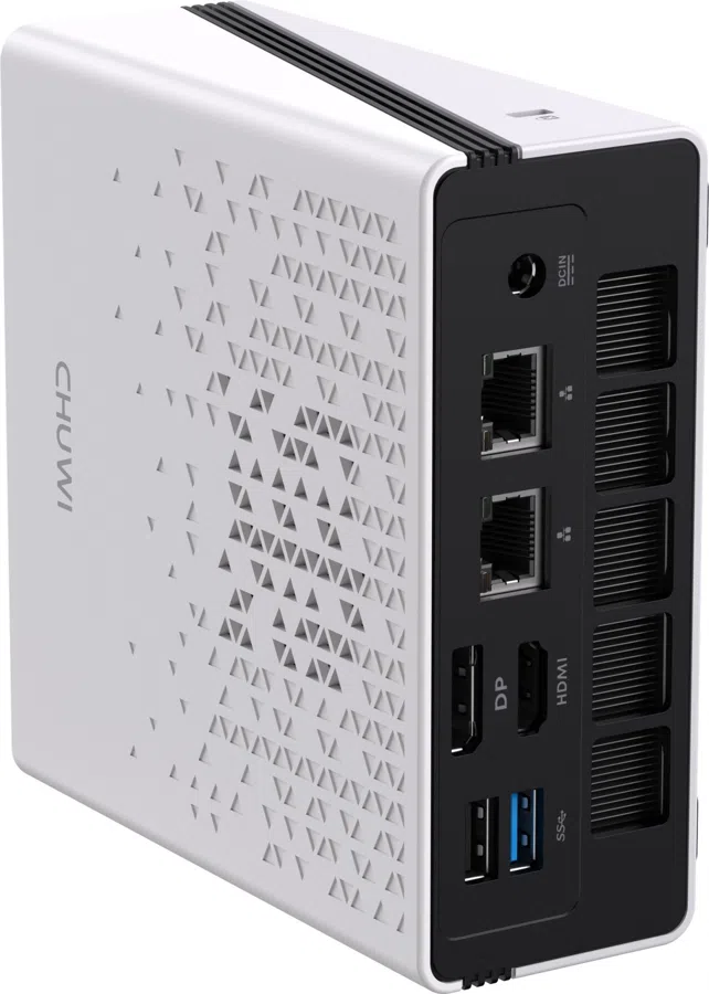 ПК Мини Chuwi UBox Ryzen 5 6600H (3.3) 16Gb SSD512Gb 660M Windows 11 Pro 2x2.5GbitEth WiFi BT 90W белый/черный