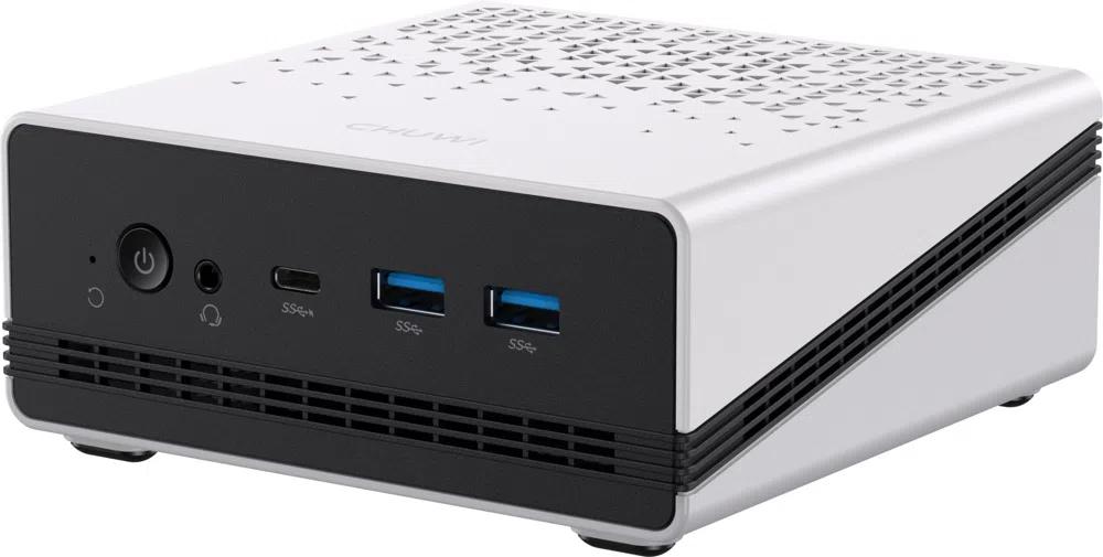 ПК Мини Chuwi UBox Ryzen 5 6600H (3.3) 16Gb SSD512Gb 660M Windows 11 Pro 2x2.5GbitEth WiFi BT 90W белый/черный