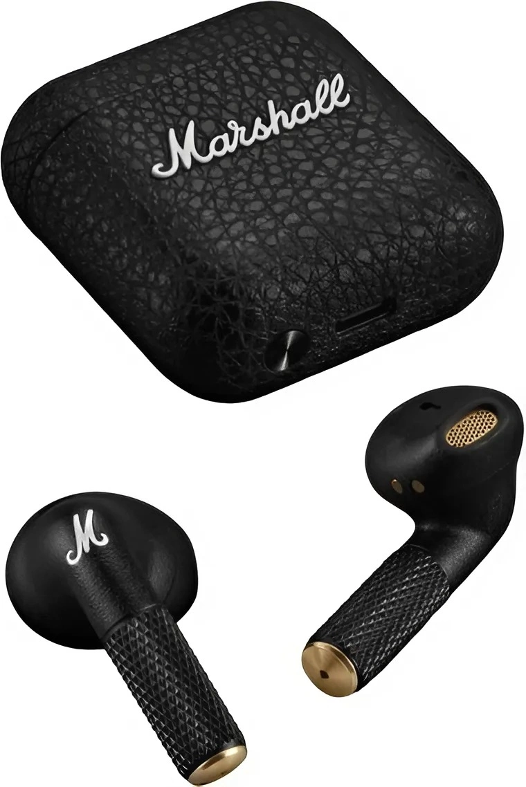 Гарнитура вкладыши Marshall Minor IV черный/золотистый беспроводные bluetooth в ушной раковине