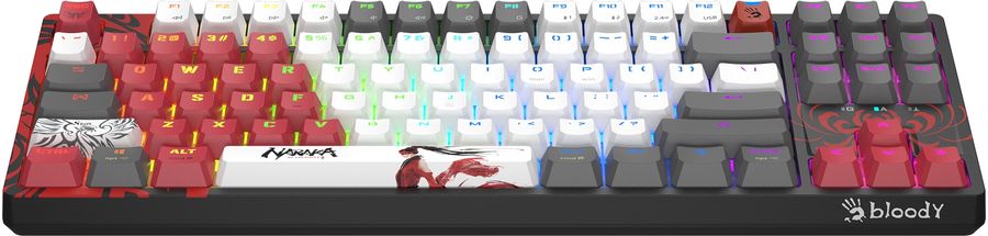 Клавиатура A4Tech WS87 механическая серый/красный USB беспроводная BT/Radio for gamer LED
