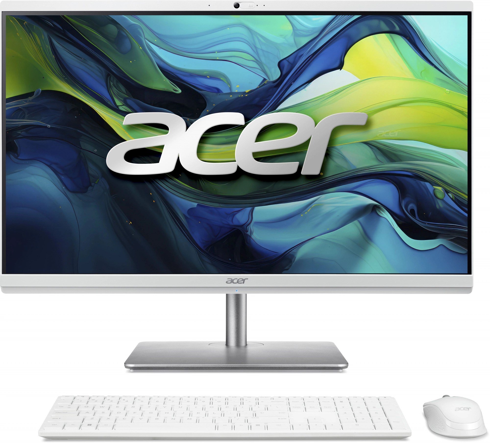 Моноблок Acer Aspire C27-195ES 27" Full HD Core Ultra 5 125U (1.3) 8Gb SSD512Gb Graphics CR Eshell GbitEth WiFi BT 65W клавиатура мышь Cam серебристый 1920x1080