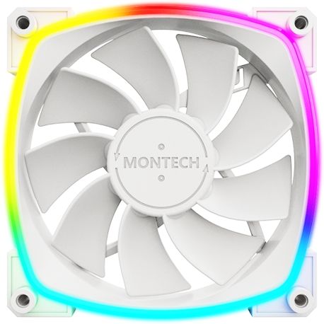 Вентилятор для корпуса Montech RX120 Reverse ARGB 120х120x25 белый 4-pin 27дБ (RX120 PWM WHITE) Ret