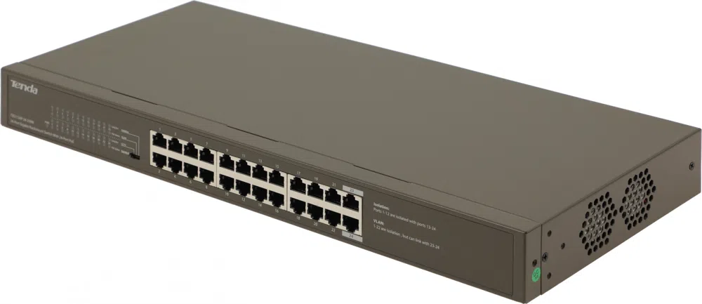 Коммутатор Tenda TEG1124P-24-250W (L2) 24x1Гбит/с 24PoE 225W неуправляемый