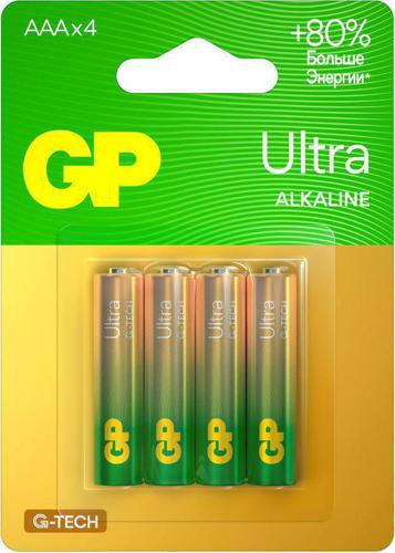 Батарея GP Ultra Alkaline 24AUA21-2CRSBC4 AAA (4шт) блистер