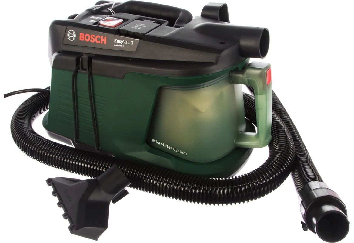 Строительный пылесос Bosch EasyVac3 700Вт (уборка: сухая) зеленый