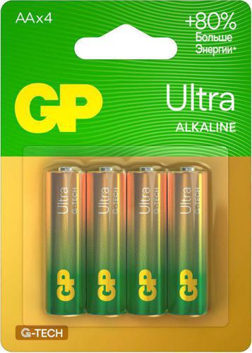 Батарея GP Ultra Alkaline 15AUA21-2CRSBC4 AA (4шт) блистер