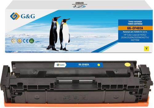 Картридж лазерный G&G GG-CF402A CF402A желтый (1400стр.) для HP CLJ M252/252N/252DN/252DW/M277n/M277DW