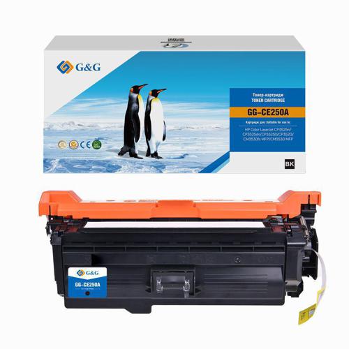 Картридж лазерный G&G GG-CE250A CE250A черный (5000стр.) для HP CLJ CP3525n/CP3525dn/CP3525X/CP3520/CM3530fs MFP/CM3530 MFP