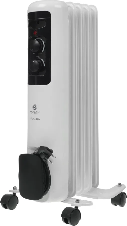 Радиатор масляный Royal Clima GUARDA ROR-GU5-1000M 1000Вт белый/серый