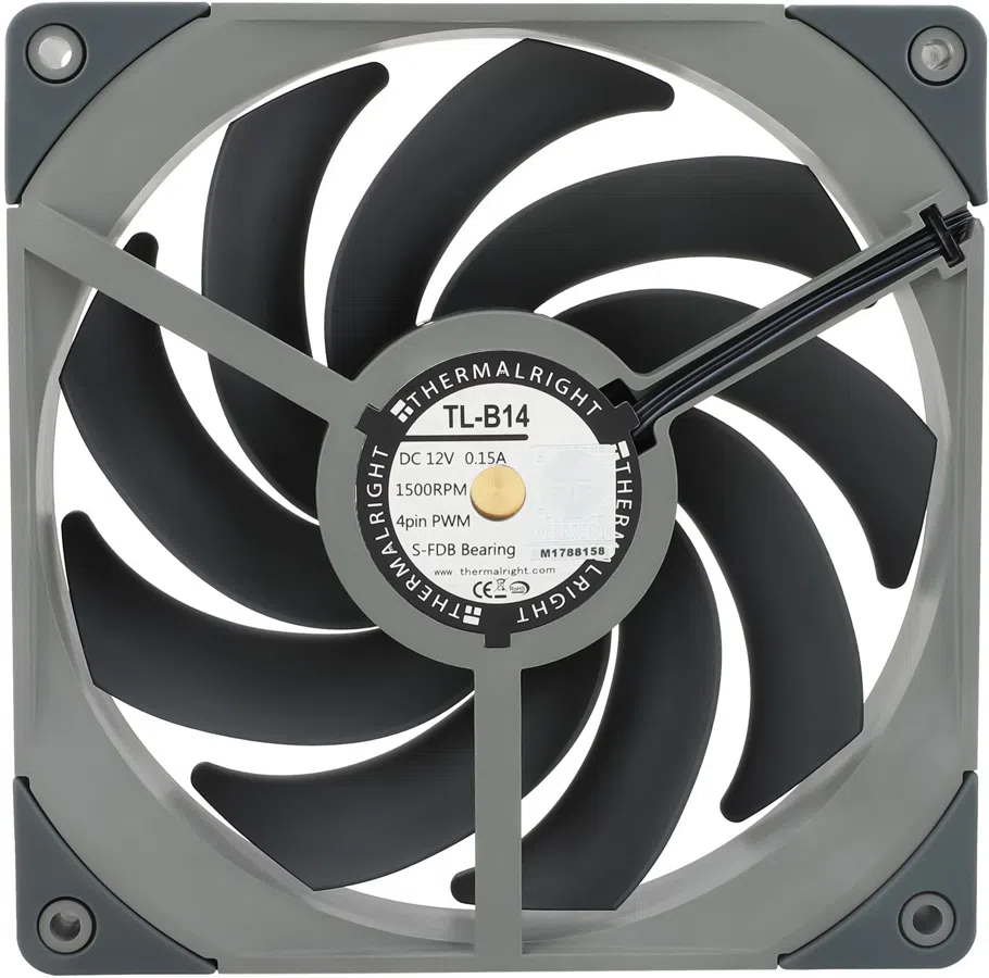Вентилятор для корпуса Thermalright TL-B14 140х140x25 черный 4-pin 27.6дБ Ret