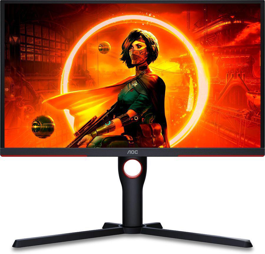 Монитор AOC 24.5" Gaming 25G3ZM черный/красный VA LED 16:9 HDMI матовая HAS Piv 300cd 178гр/178гр 1920x1080 240Hz DP FHD 4.24кг