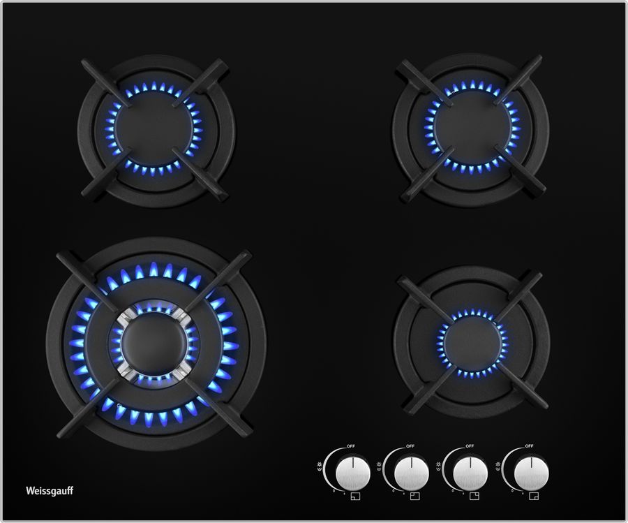 Газовая варочная поверхность Weissgauff HGG 640 BG Nano черный