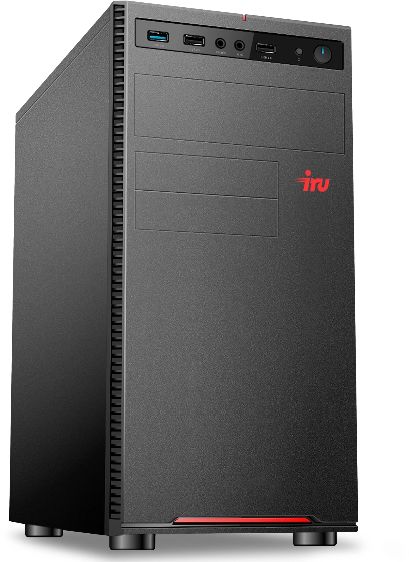 ПК IRU Опал 612 MT PG G7400 (3.7) 8Gb SSD256Gb UHDG 710 Free DOS GbitEth 400W мышь клавиатура черный (2049324)