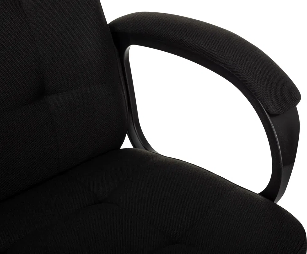 Кресло руководителя Бюрократ CH 002 Fabric черный 3C11 крестов. пластик