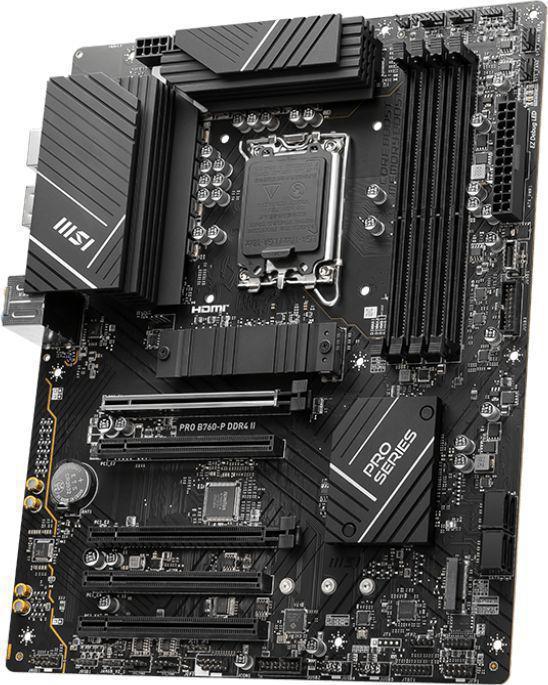 Материнская плата MSI PRO B760-P II Soc-1700 Intel B760 4xDDR5 ATX AC`97 8ch(7.1) 2.5Gg+HDMI+DP