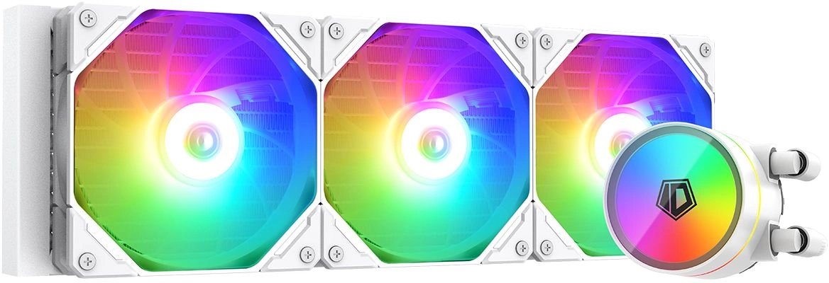 Система водяного охлаждения ID-Cooling Zoomflow 360 XT V2 ARGB Soc-AM5/AM4/1200/1700/1851 белый 4-pin 13.8-35.2dB Al+Cu 350W 2000gr Ret (ZOOMFLOW 360 XT V2 WHITE)