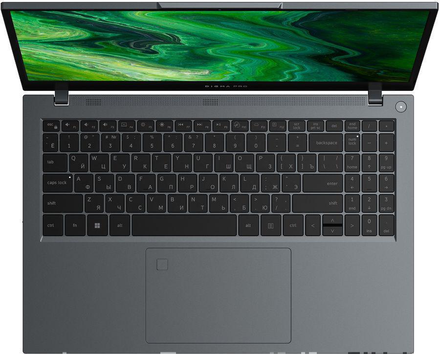 Ноутбук Digma Pro Fortis M Core i5 1334U 16Gb SSD512Gb Intel Iris Xe graphics 15.6" IPS FHD (1920x1080) Windows 11 Pro grey WiFi BT Cam 4250mAh (DN15P5-ADXW06)
