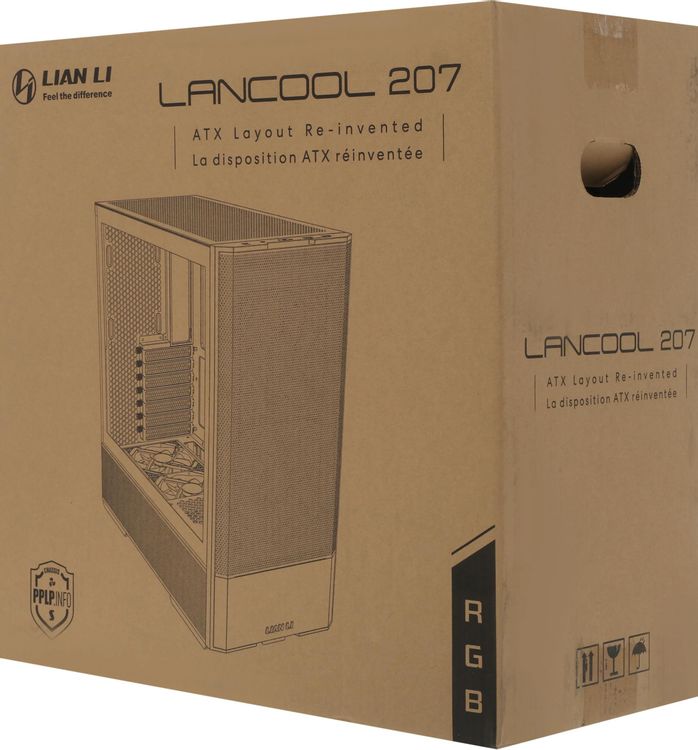 Корпус Lian-Li Lancool 207RX черный без БП ATX 4x120mm 2x140mm 2xUSB3.0 audio bott PSU