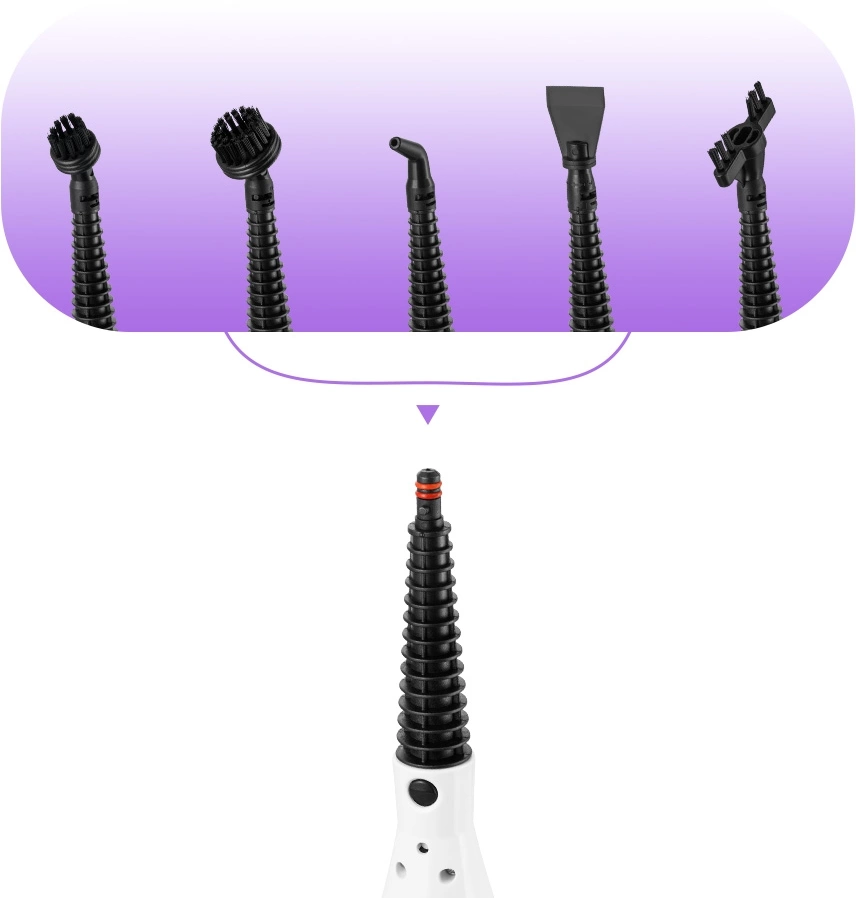 Швабра паровая Kitfort КТ-1097 1250Вт белый/желтый