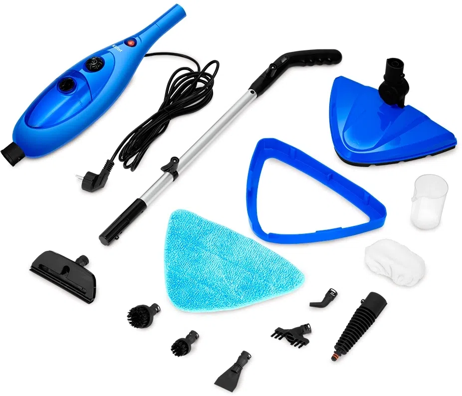 Швабра паровая Kitfort КТ-3927 1300Вт синий/черный