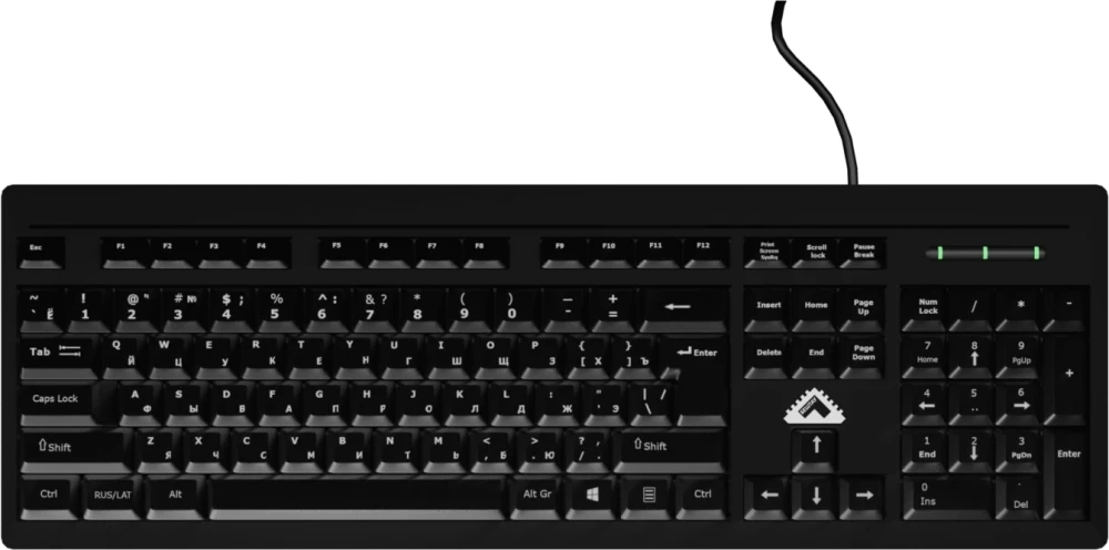 Клавиатура Бештау КЛ104РУ черный USB кабель 1.8м