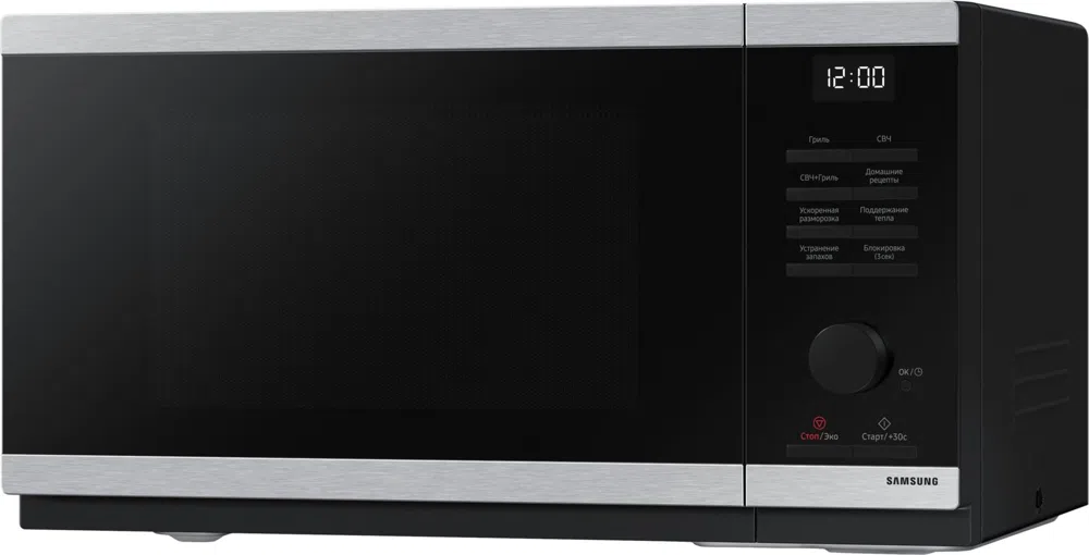 Микроволновая Печь Samsung MG23DG4524ATBW 23л. 800Вт нержавеющая сталь/черный