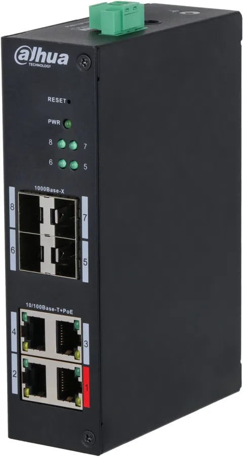 Коммутатор Dahua DH-HS4408-4ET-96 (L2) 4x100Мбит/с 4x1Гбит/с 4SFP 4PoE 96W управляемый