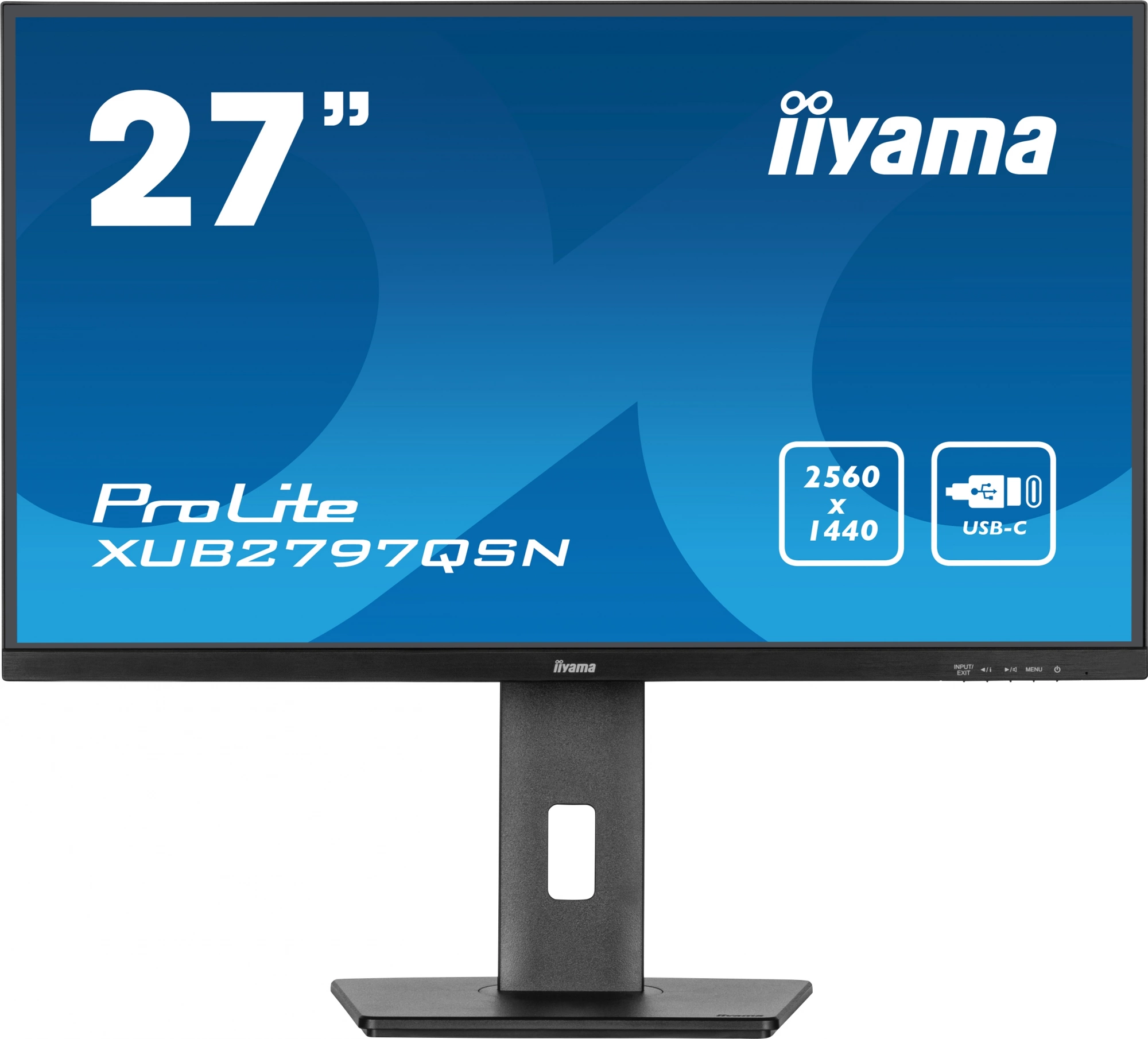 Монитор Iiyama 27" ProLite XUB2797QSN-B1 черный IPS LED 16:9 HDMI M/M матовая HAS Piv 1300:1 250cd 178гр/178гр 2560x1440 100Hz DP Quad HD 2K (1440p) USB 6.1кг